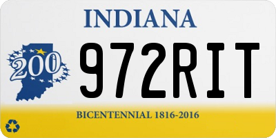 IN license plate 972RIT