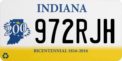 IN license plate 972RJH
