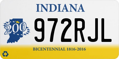 IN license plate 972RJL
