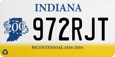 IN license plate 972RJT