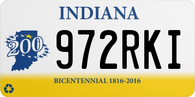 IN license plate 972RKI
