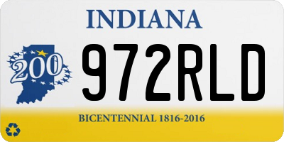 IN license plate 972RLD