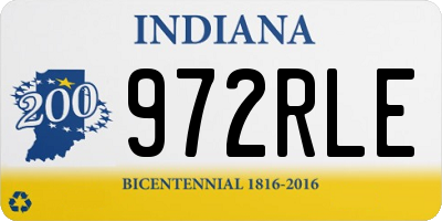 IN license plate 972RLE