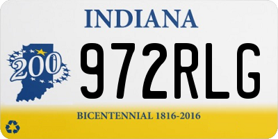IN license plate 972RLG