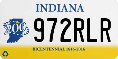 IN license plate 972RLR