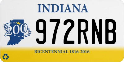 IN license plate 972RNB
