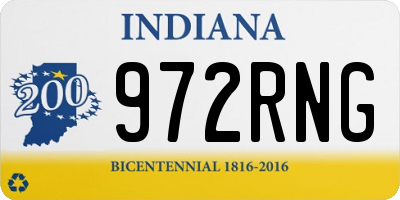 IN license plate 972RNG