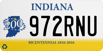 IN license plate 972RNU