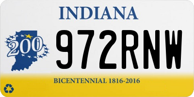 IN license plate 972RNW