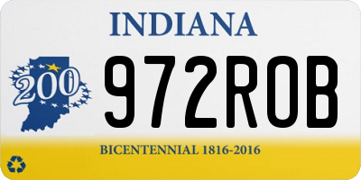 IN license plate 972ROB