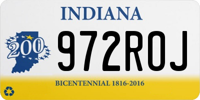IN license plate 972ROJ