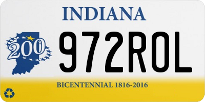 IN license plate 972ROL