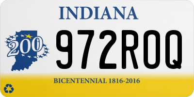 IN license plate 972ROQ