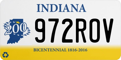 IN license plate 972ROV