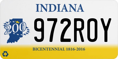 IN license plate 972ROY
