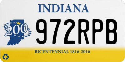 IN license plate 972RPB