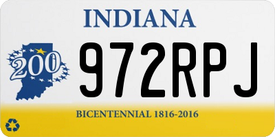 IN license plate 972RPJ