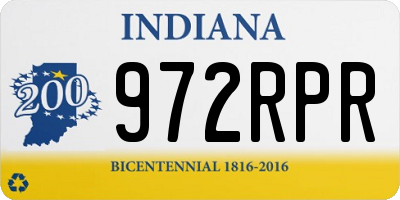 IN license plate 972RPR