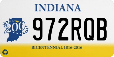 IN license plate 972RQB