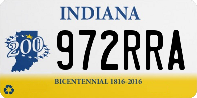 IN license plate 972RRA