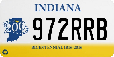 IN license plate 972RRB