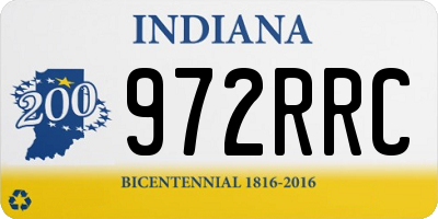 IN license plate 972RRC