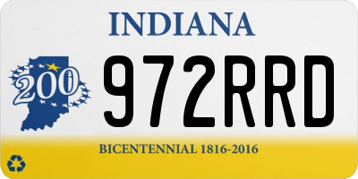 IN license plate 972RRD