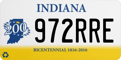 IN license plate 972RRE