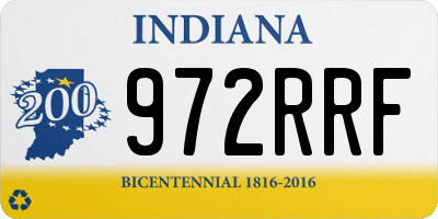 IN license plate 972RRF