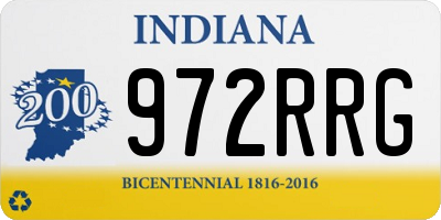 IN license plate 972RRG
