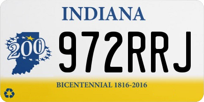IN license plate 972RRJ