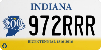 IN license plate 972RRR