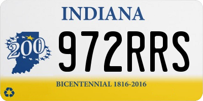 IN license plate 972RRS