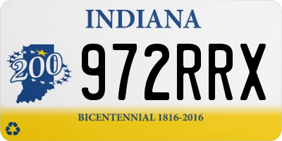 IN license plate 972RRX