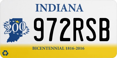 IN license plate 972RSB
