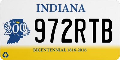 IN license plate 972RTB