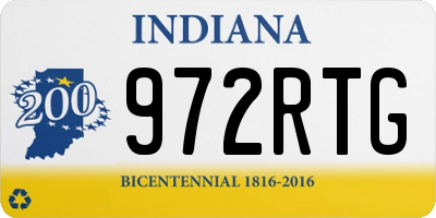 IN license plate 972RTG