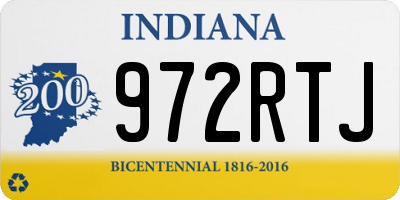 IN license plate 972RTJ