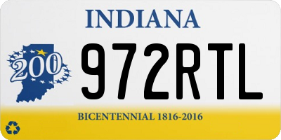 IN license plate 972RTL