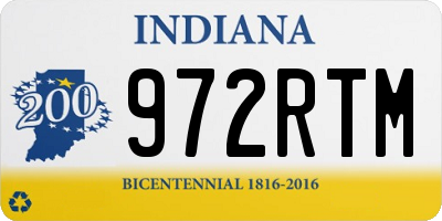 IN license plate 972RTM