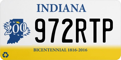 IN license plate 972RTP