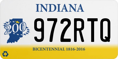 IN license plate 972RTQ