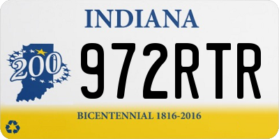 IN license plate 972RTR