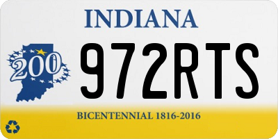 IN license plate 972RTS