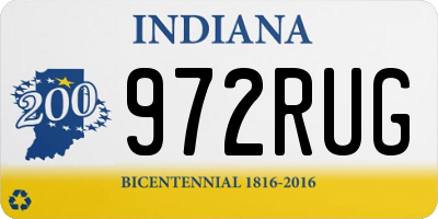 IN license plate 972RUG