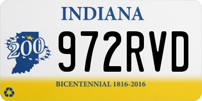 IN license plate 972RVD