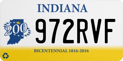 IN license plate 972RVF