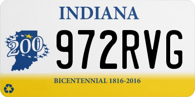 IN license plate 972RVG