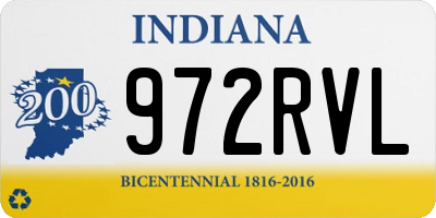 IN license plate 972RVL