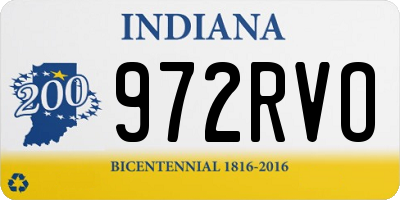 IN license plate 972RVO